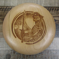 Cherry Wood Art Disc Les White Skeleton Pirate Full Size 141 Grams