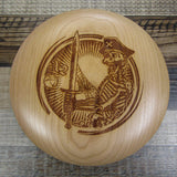 Cherry Wood Art Disc Les White Skeleton Pirate Full Size 123 Grams