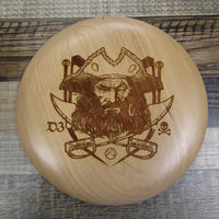 Cherry Wood Art Disc Les White Male Pirate Full Size 159 Grams